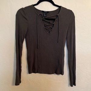 Forever 21 dark green long sleeved